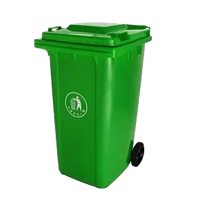 Plastic Outdoor 120Liters wheelie Waste Bin - Green