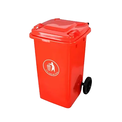 Outdoor 240L Dustbin Waste Bin, 240 Litres Dustbin – Red