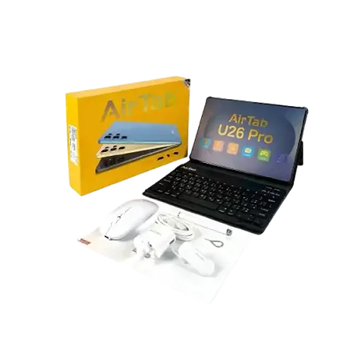 AirTab U26 Pro PC Android Tablet Android 15 OS, 10.1 FHD Incell, 16GB RAM, 1TB ROM, 13MP And 30MP Camera, 10000mAh Battery