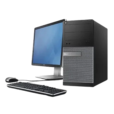 Dell 7010 Tower Intel Core 8GB 500gb Windows 10 Home 19" Monitor