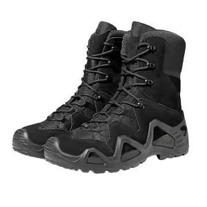 Hiking Shoes Men High-top Waterproof Boots - Black